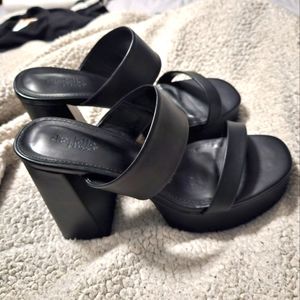 Black platform shoes